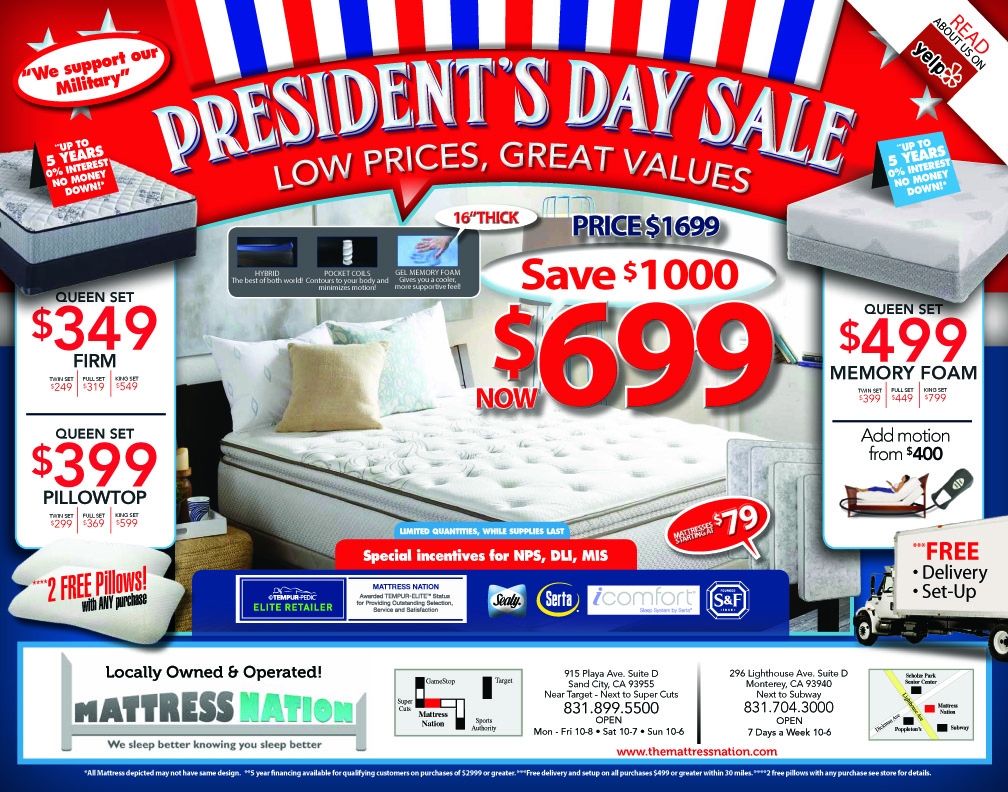 Mattress Nation President's Day Sale Lighthouse District