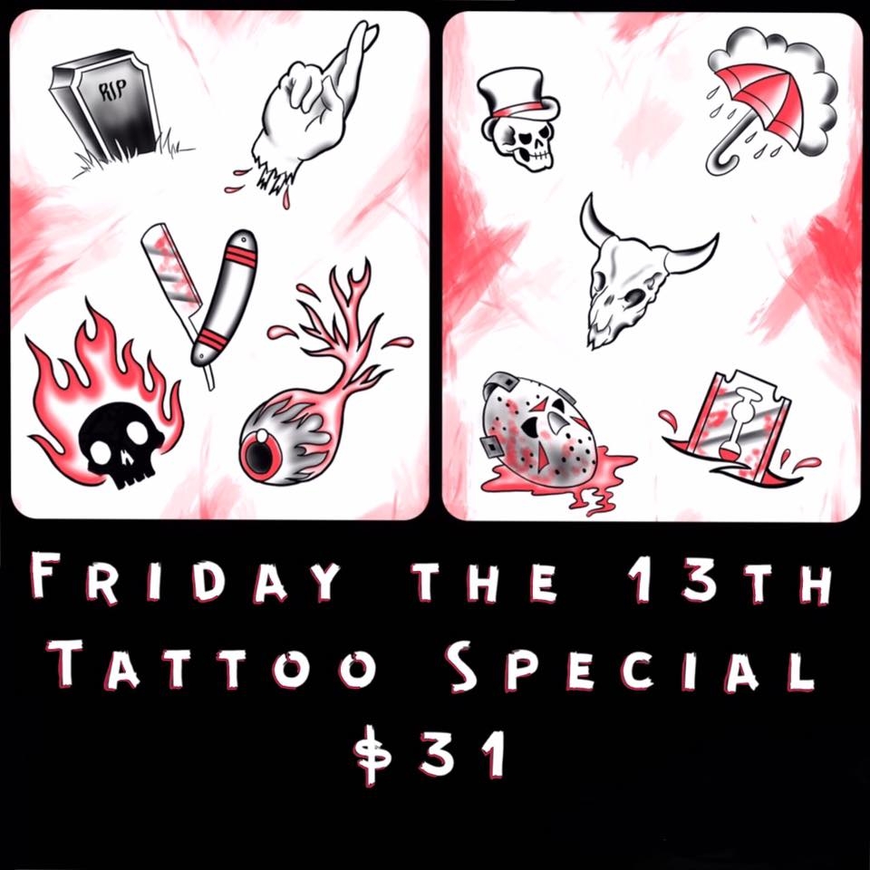 Friday the 13th Tattoo Special at 831 INK | Lighthouse District